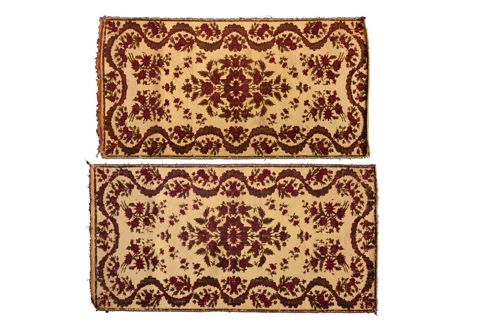 A PAIR OF OTTOMAN ÇATMA CUSHION COVERS (YASTIK YÜZÜ) Ottoman Turkey, late 19th century (1 of 9)