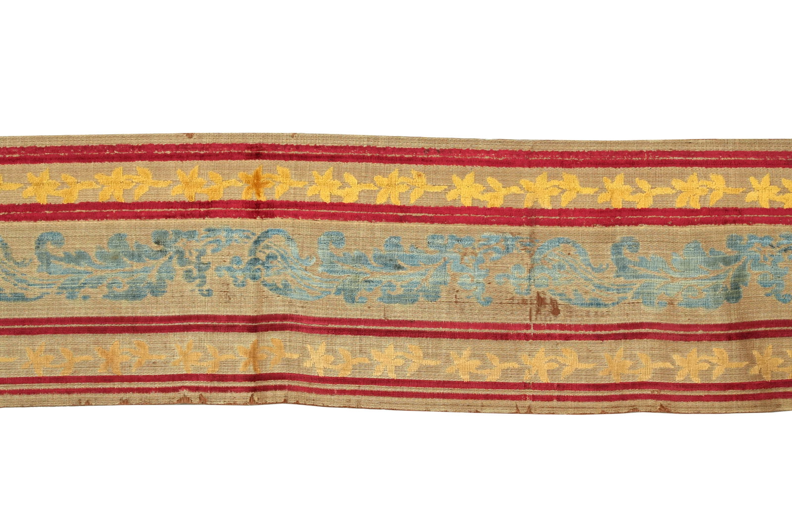 A PAIR OF OTTOMAN VELVET TEXTILE FRAGMENTS (YASTIK) Ottoman Turkey, 19th century (1 of 10)