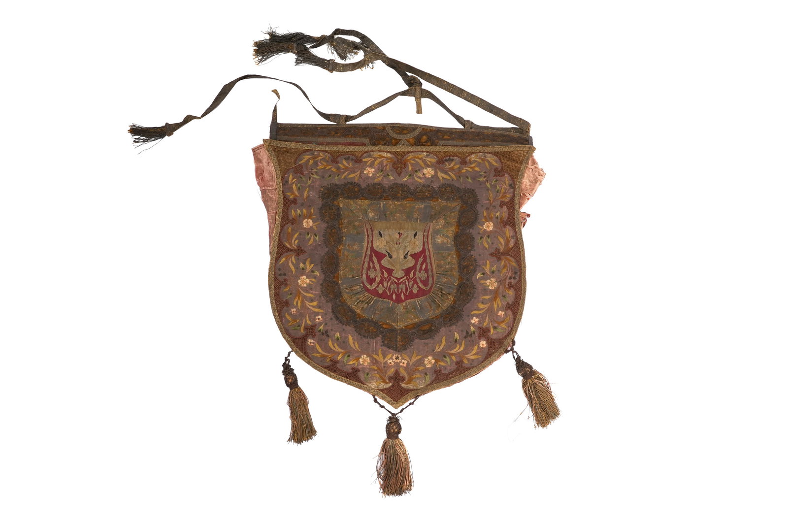 AN OTTOMAN ZOUK SILK PURSE Ottoman Empire, Zouk Mikael, Lebanon, late 19th century (1 of 6)