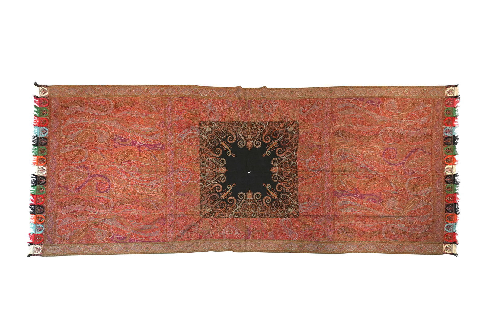 A LONG WOOL KASHMIRI SHAWL (DOCHALLA) Indian subcontinent, Kashmir, 19th century (1 of 9)