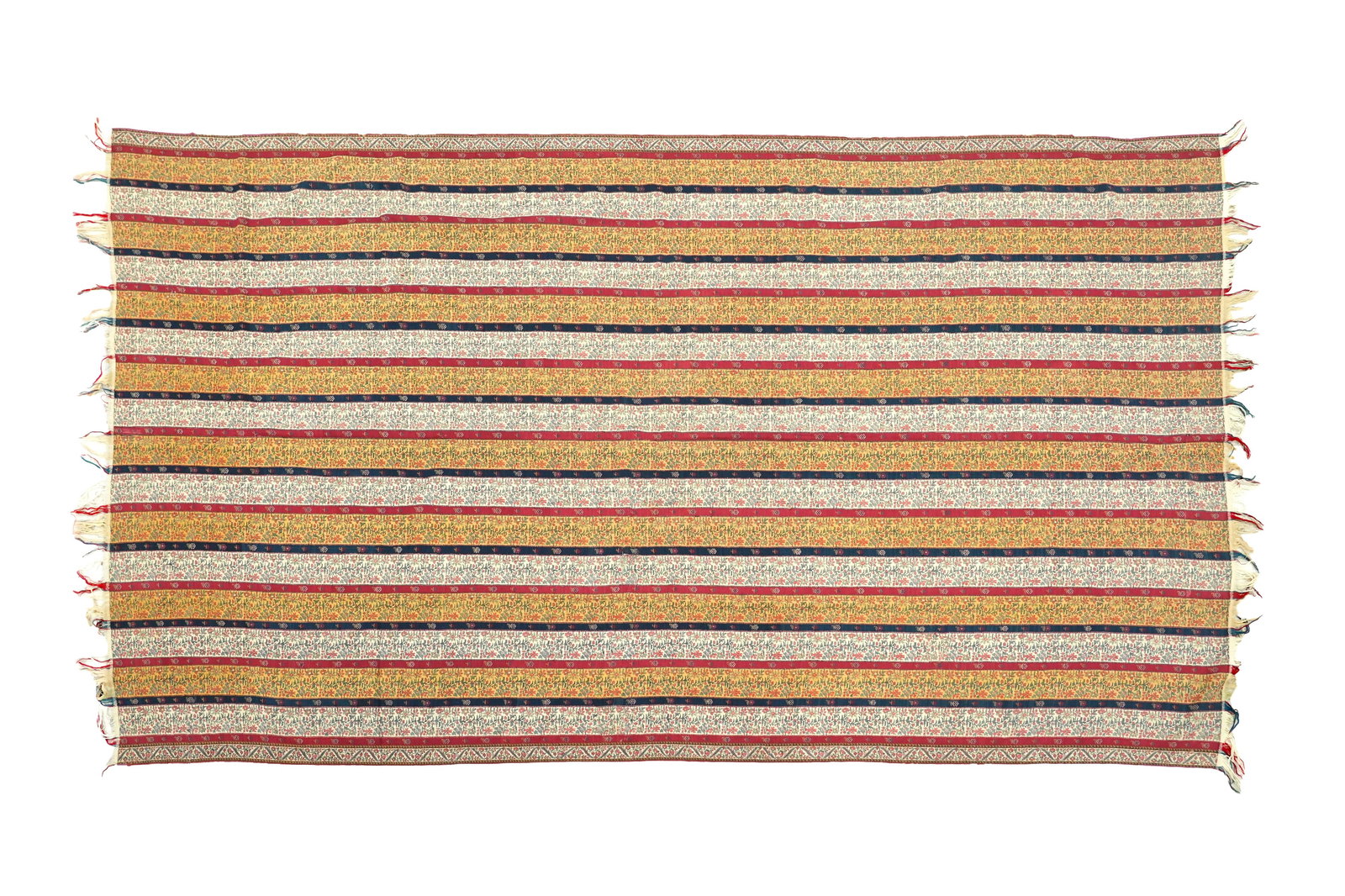 A KASHMIRI KANI STRIPED (KHAT-RAST) WOOL SHAWL Indian subcontinent, 19th century (1 of 6)