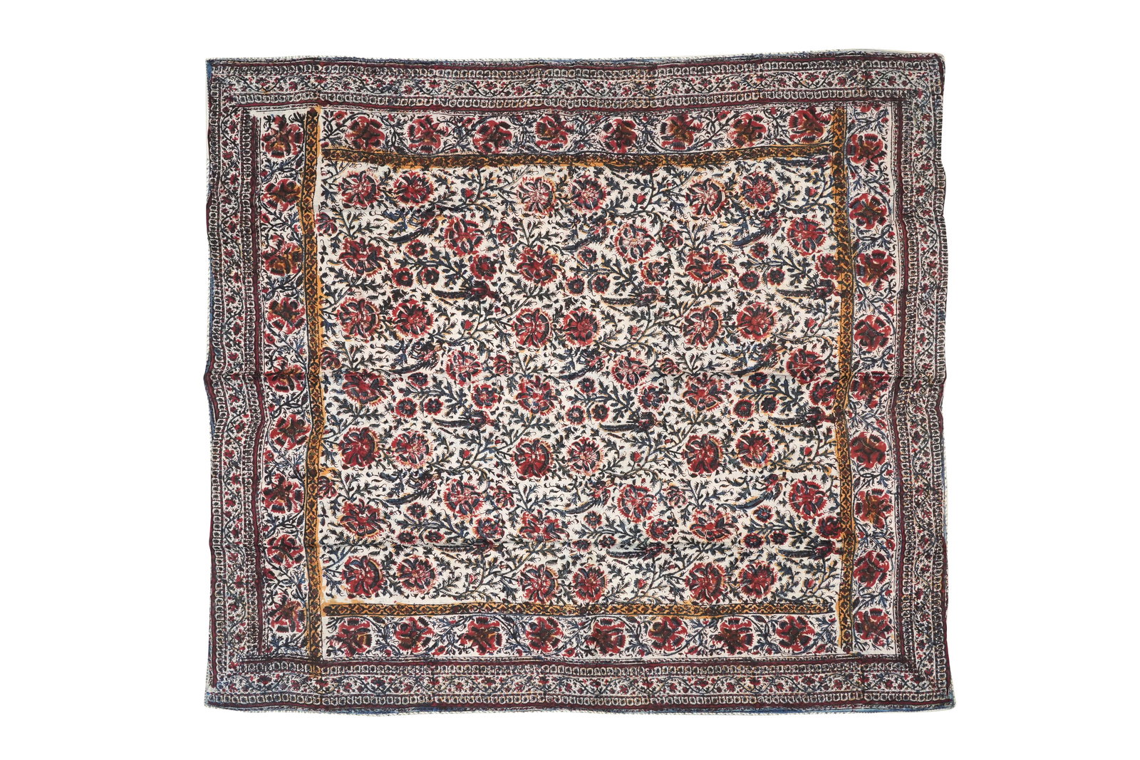 A BLOCK PRINTED QALAMKARI TEXTILE Probably Iran, early 20th century (1 of 5)