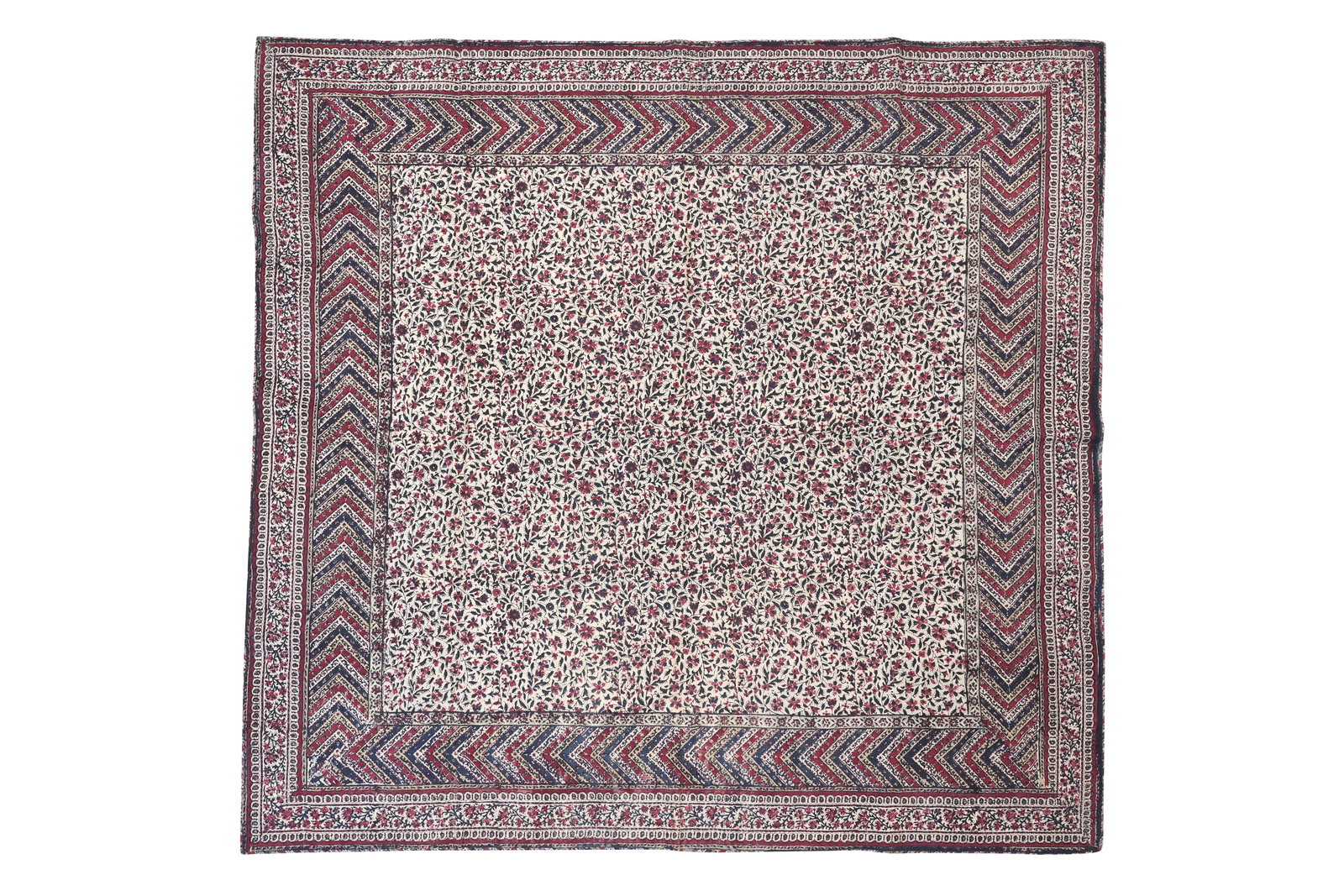 A BLOCK PRINTED QALAMKARI TEXTILE Iran, early 20th century (1 of 5)