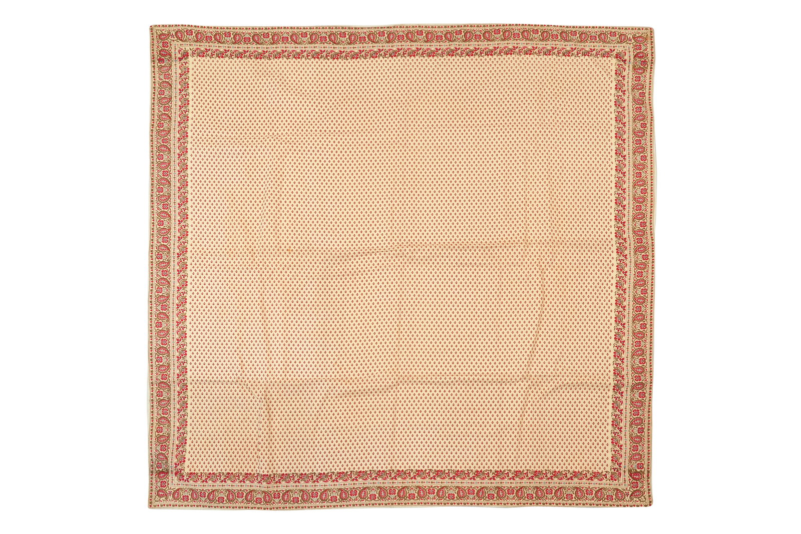 A PRINTED TEXTILE WITH A BOTEH (PAISLEY) BORDER Possibly Iran, 20th century (1 of 5)