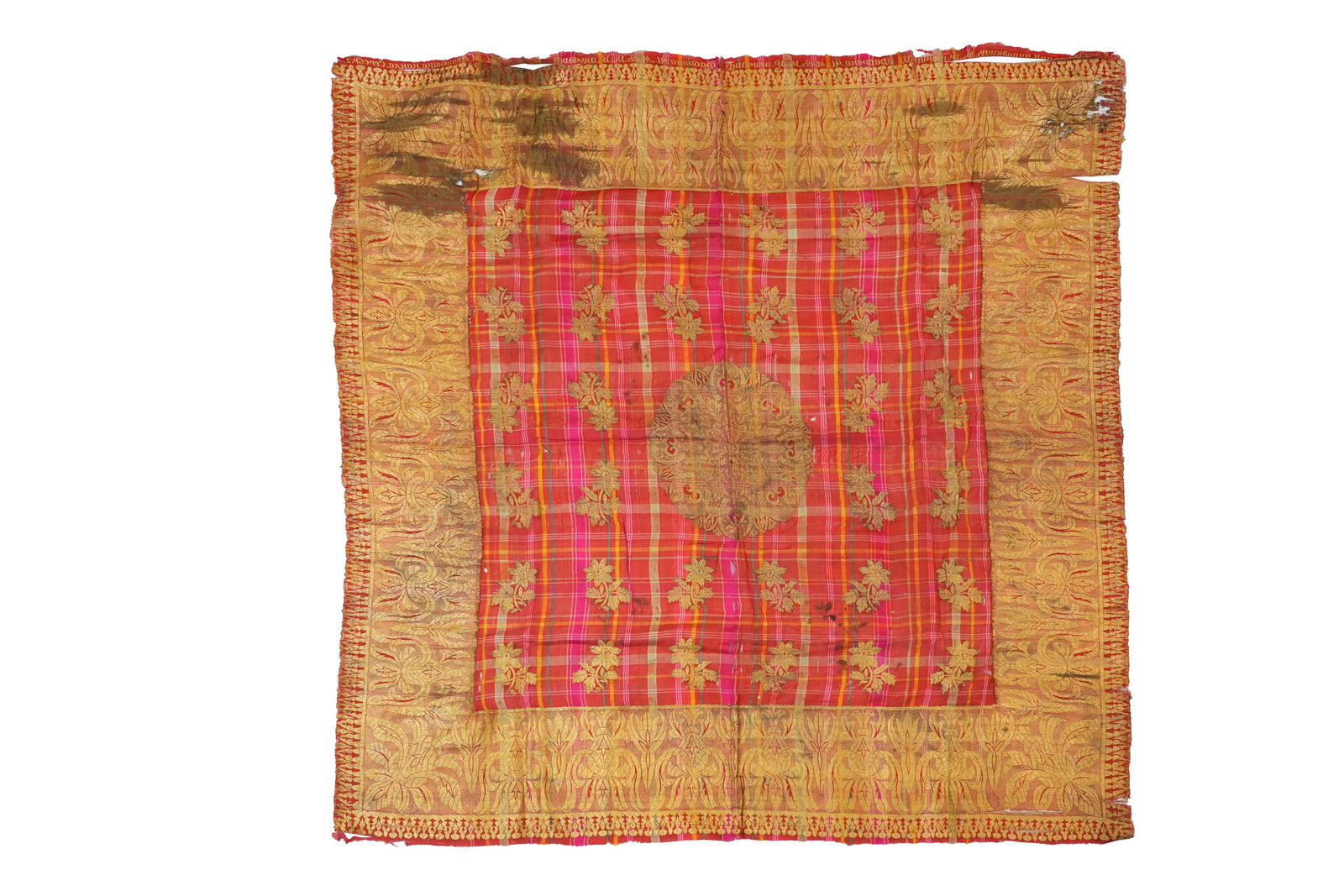 AN INDIAN SILK RAJKOTI PATOLA TEXTILE India, 19th century (1 of 5)