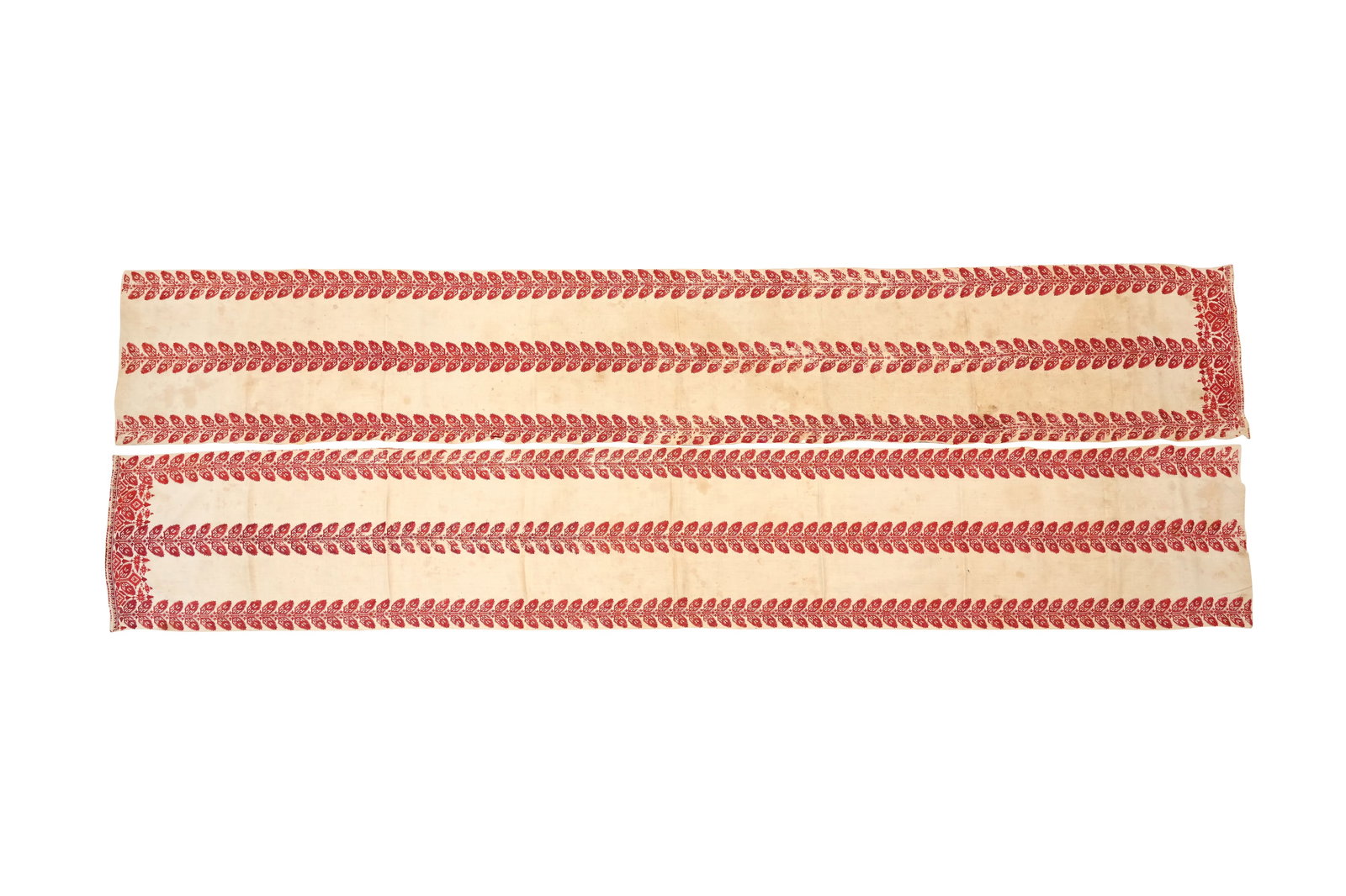 TWO TEXTILE PANELS FROM BED CURTAINS Greece, Dodecanese, Rodhes or Patmos, 18th century (1 of 6)