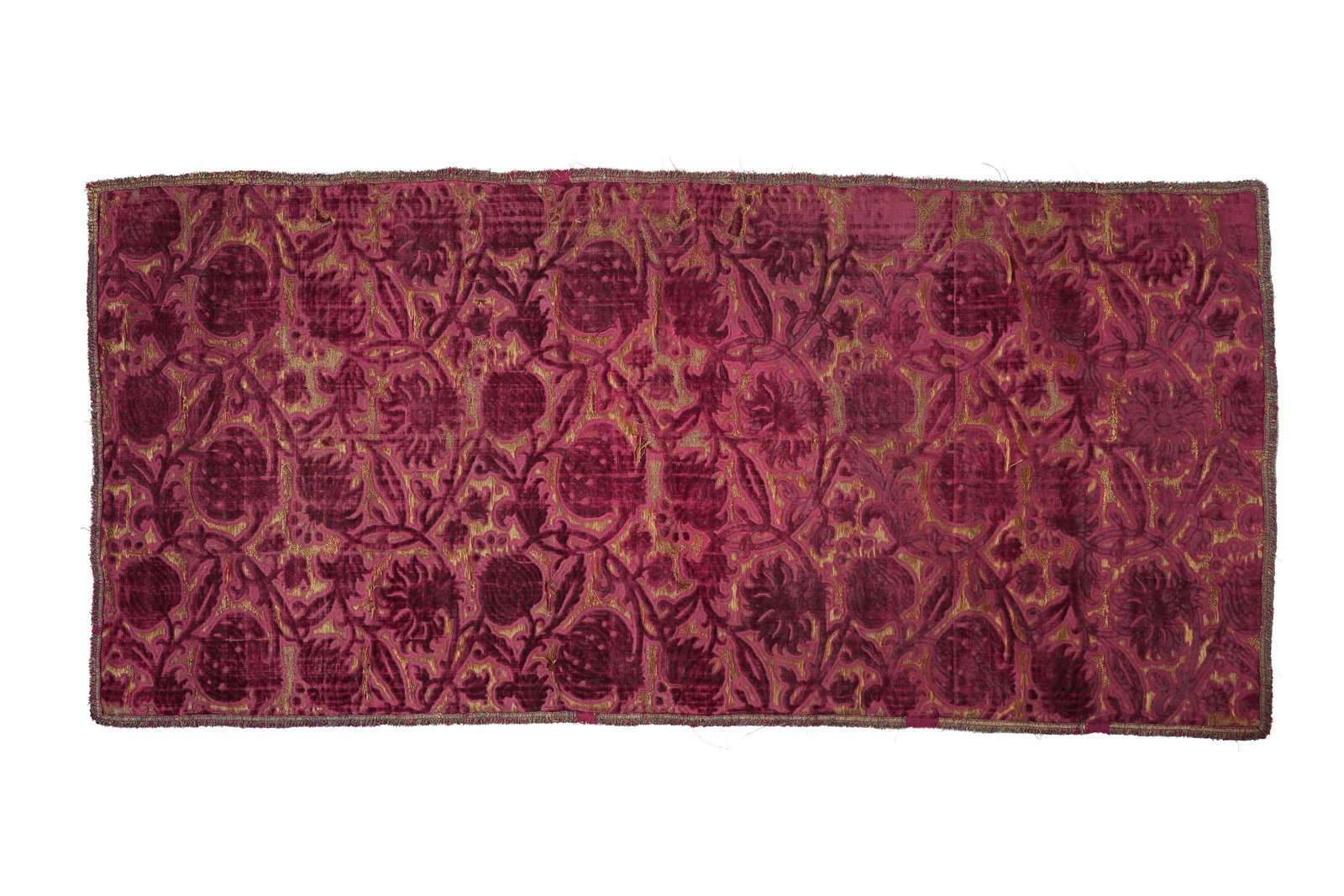 AN OTTOMAN STYLE BROCADED VELVET PANEL Italy, most possibly Florence, 15th-16th century (1 of 4)