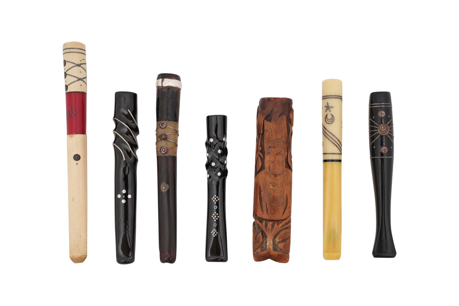 * A GROUP OF SEVEN OTTOMAN ASSORTED MOUTHPIECES Ottoman Lands, late 19th-20th century (1 of 4)