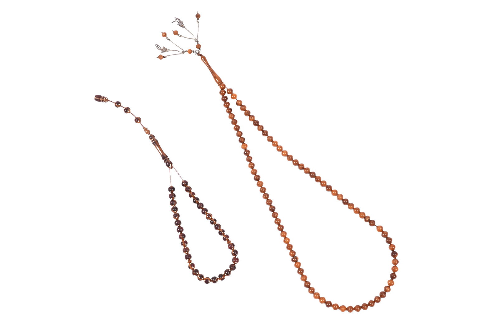TWO OTTOMAN WOOD PRAYER BEADS Ottoman Turkey, 19th century (1 of 4)