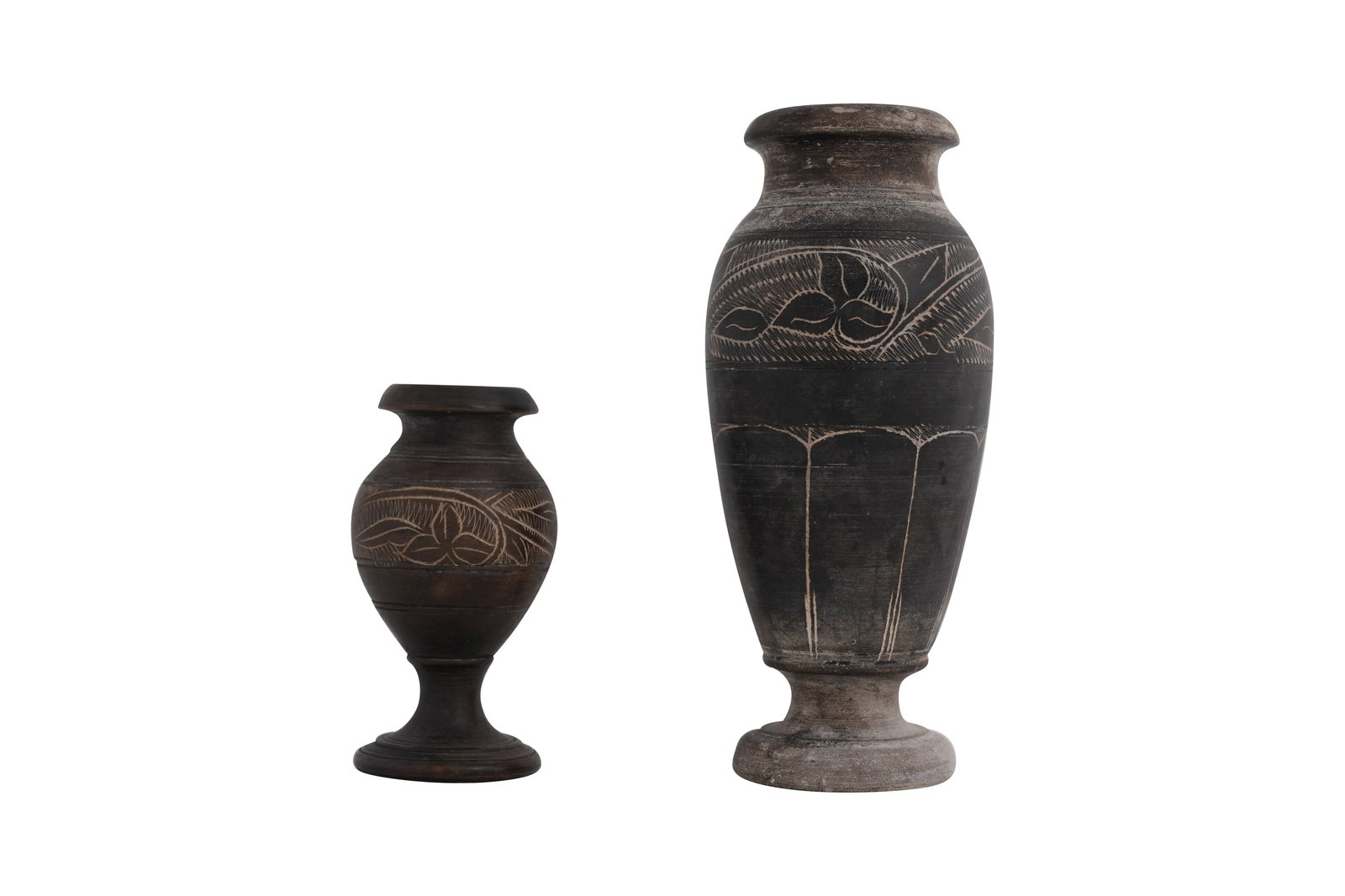 A PAIR OF DEAD SEA STONE VASES Dead Sea, 19th century (1 of 4)