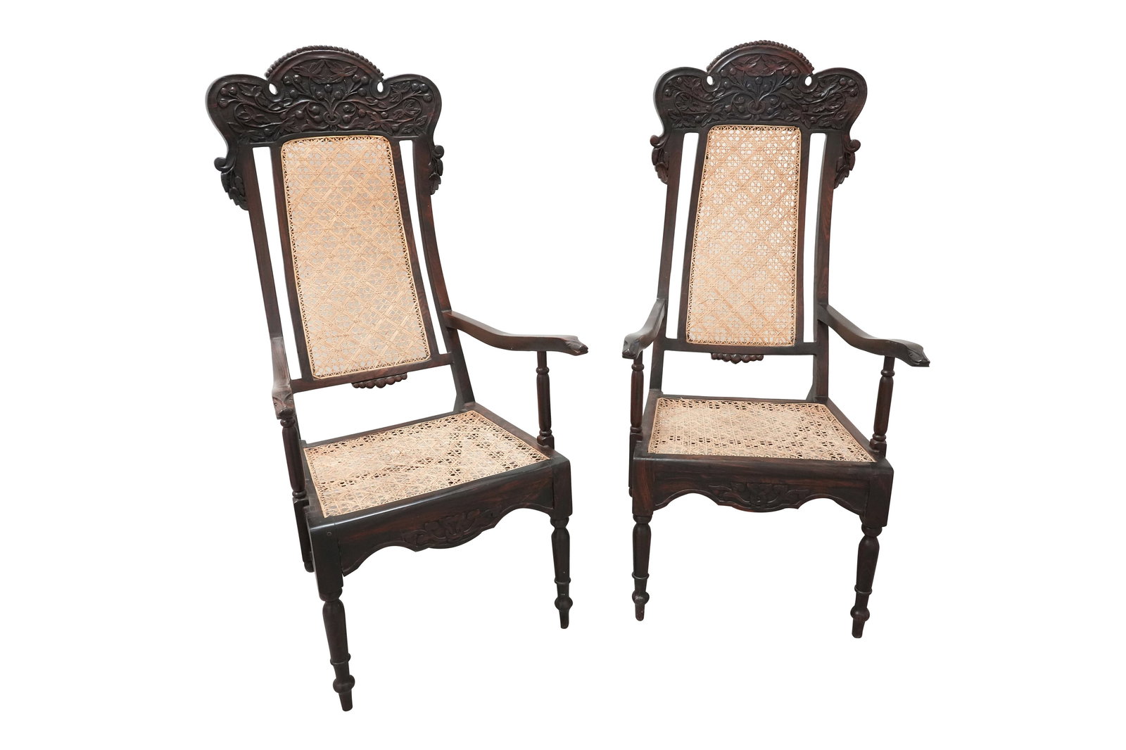 A PAIR OF INDO-PORTUGUESE (GOANESE) CHAIRS Goa, India, 19th century (1 of 8)