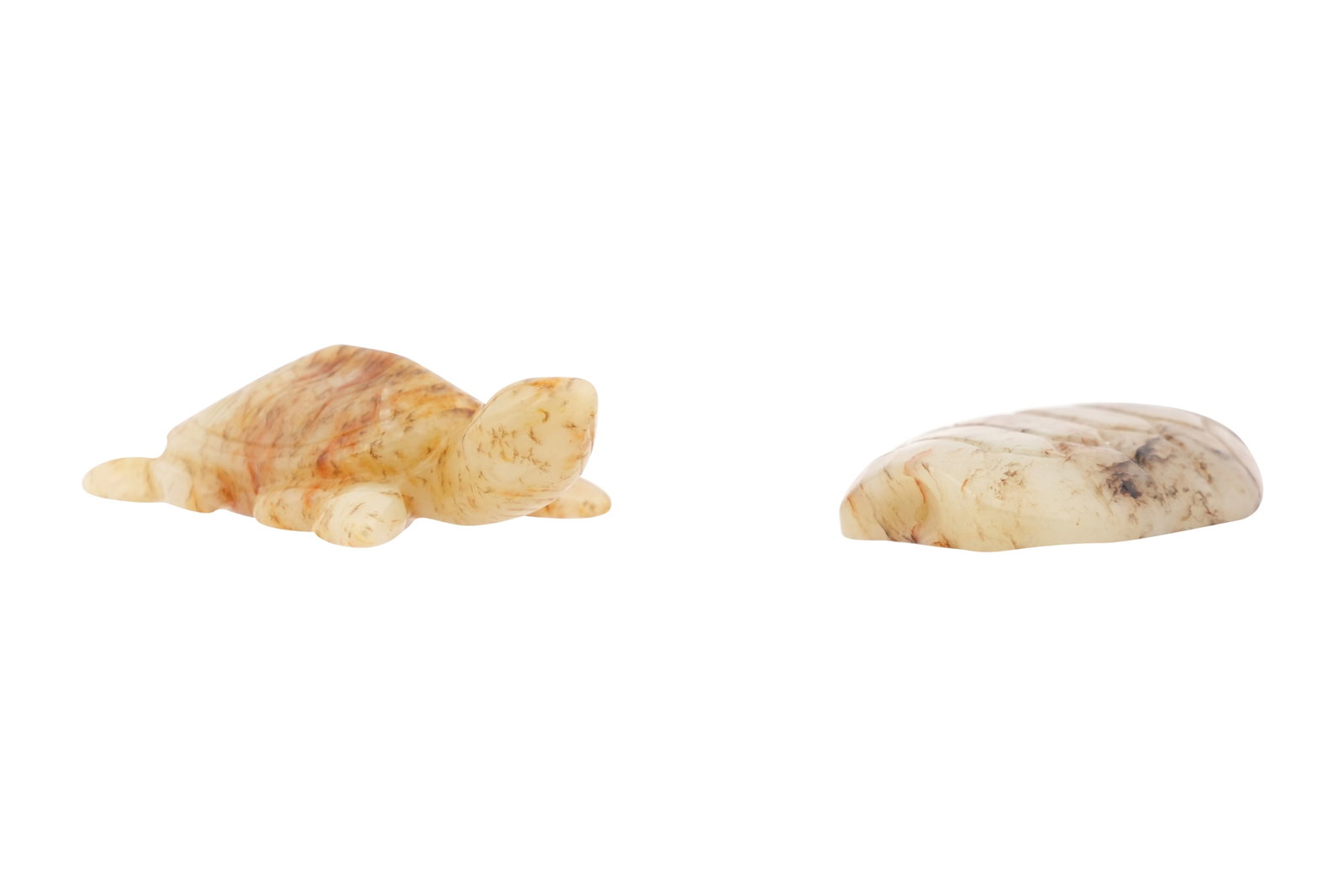 TWO CHINESE PALE CELADON JADE PENDANTS Possibly Qing dynasty (1 of 4)