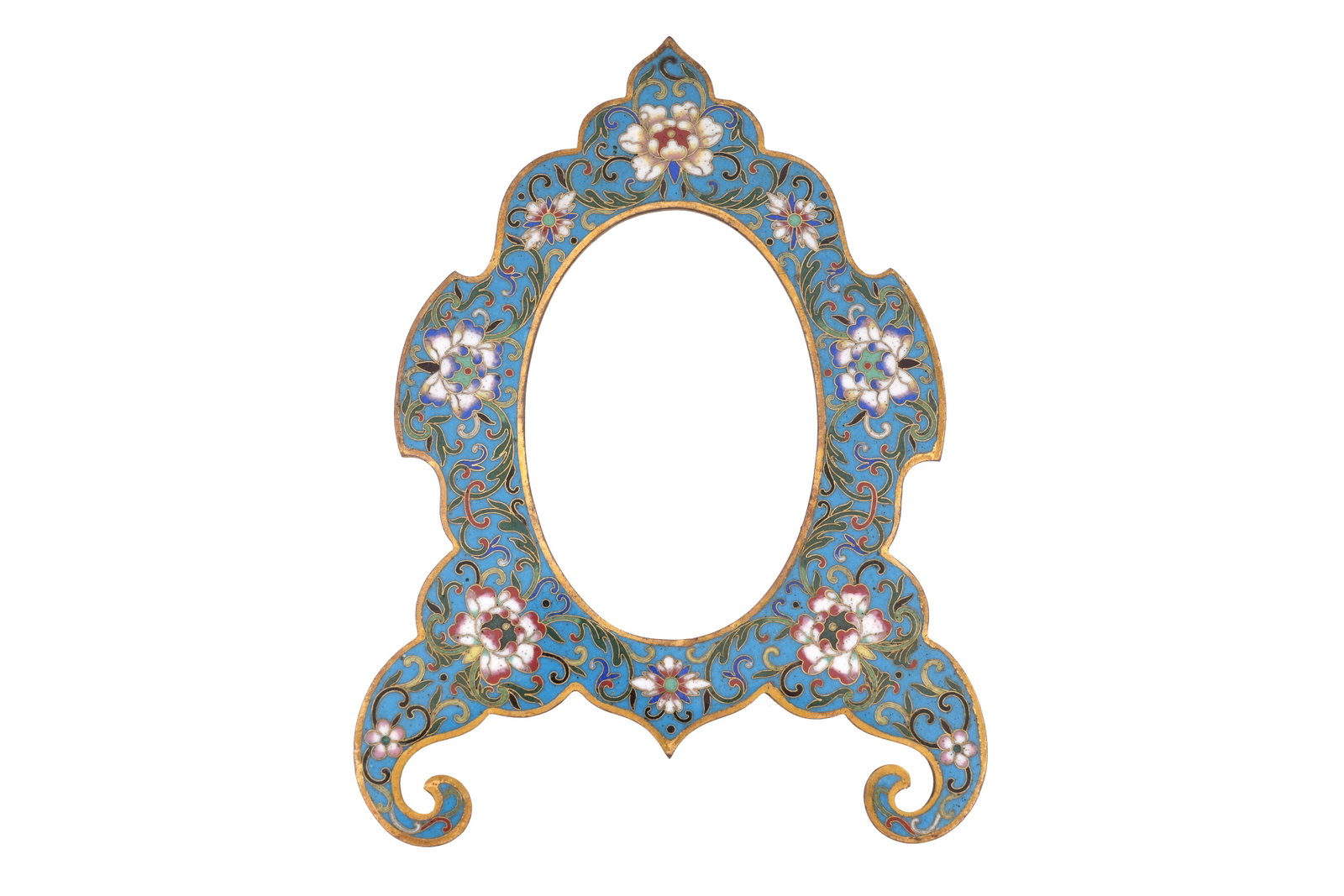 A CHINESE CLOISONNÉ ENAMEL PICTURE FRAME Late Qing dynasty (1 of 3)