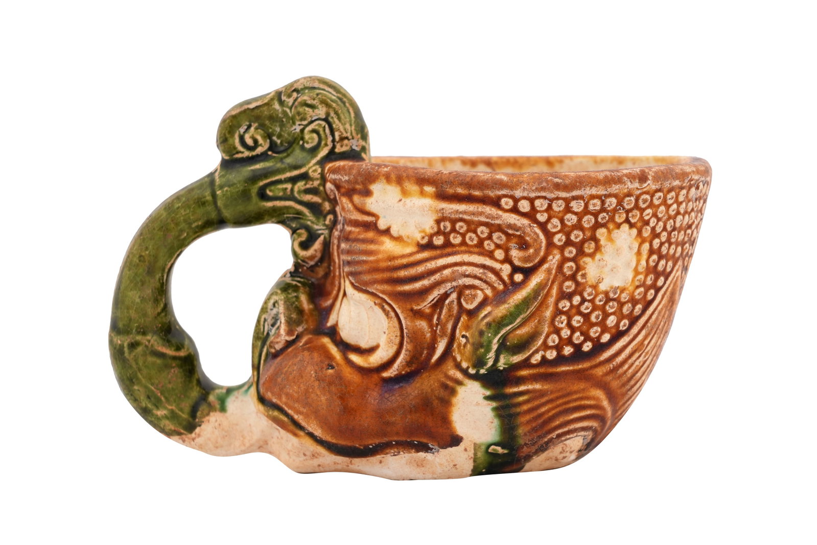 A CHINESE SANCAI-GLAZED RHYTON Modern (1 of 5)