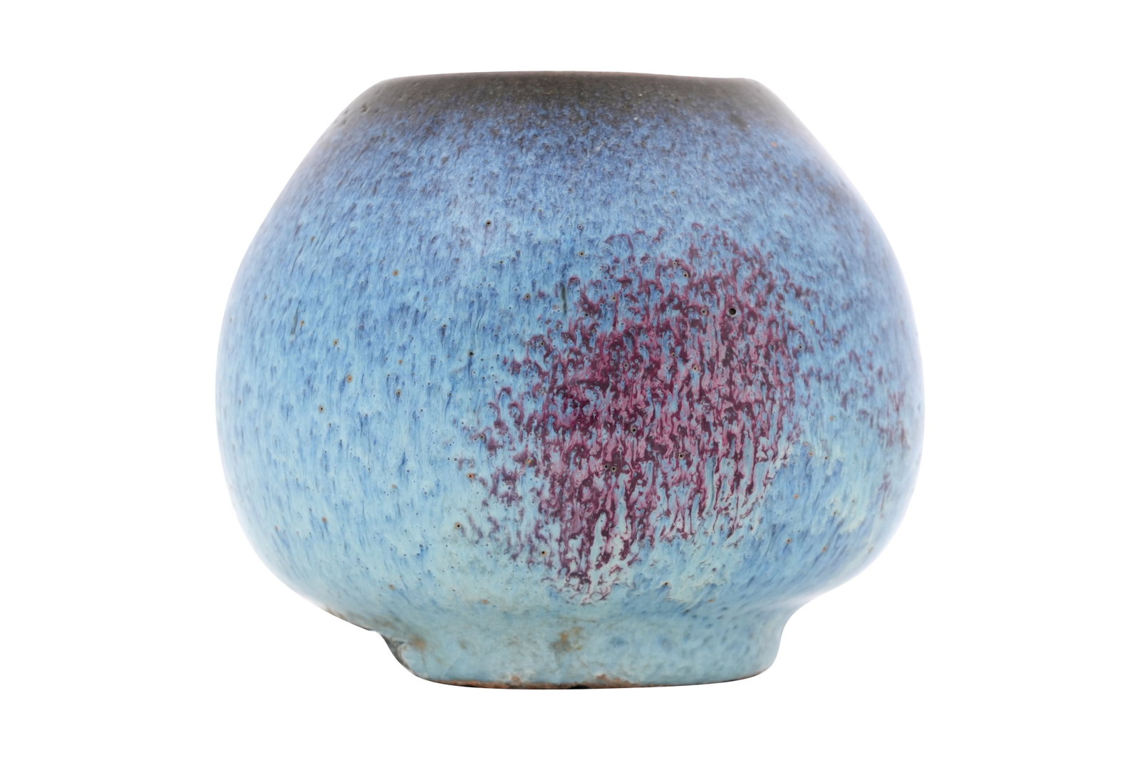 A CHINESE JUN-TYPE PURPLE-SPLASHED WATERPOT 20th century (1 of 6)