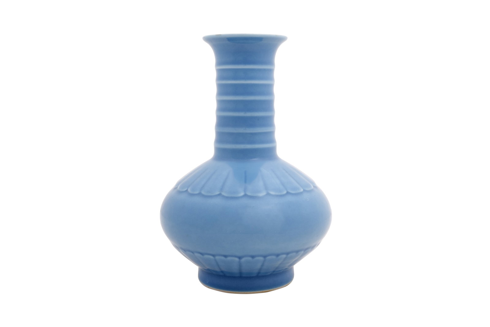 A CHINESE CLAIR-DE-LUNE BOTTLE VASE 20th century (1 of 3)