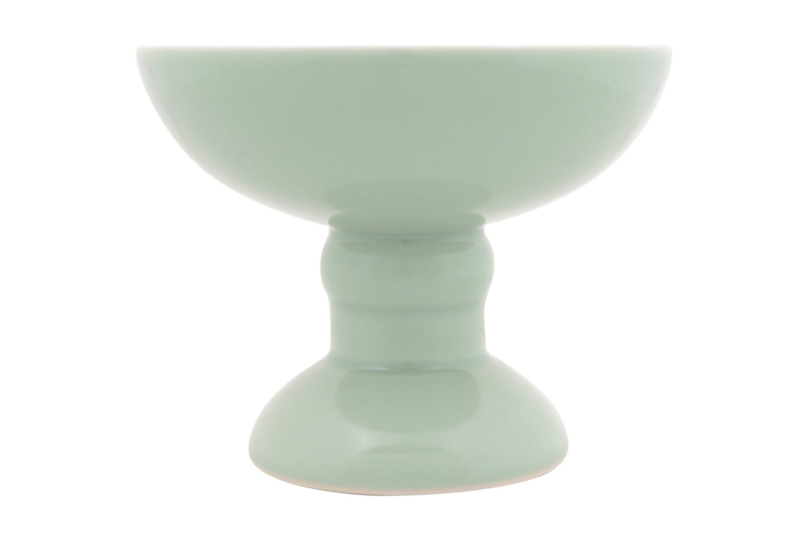 A CHINESE CELADON-GLAZED STEM BOWL 20th century (1 of 4)