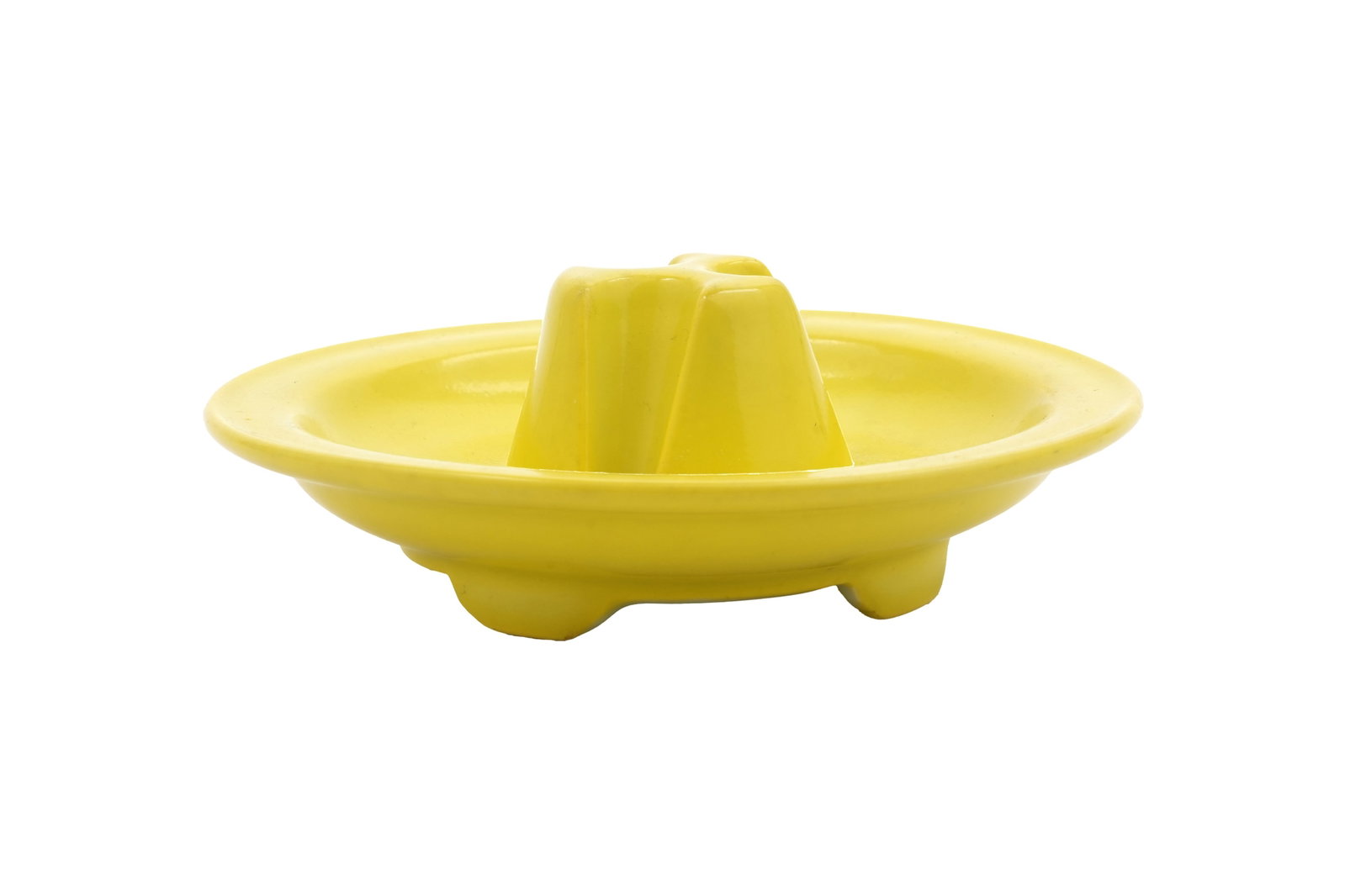 A CHINESE LEMON YELLOW JUE STAND 20th century (1 of 3)