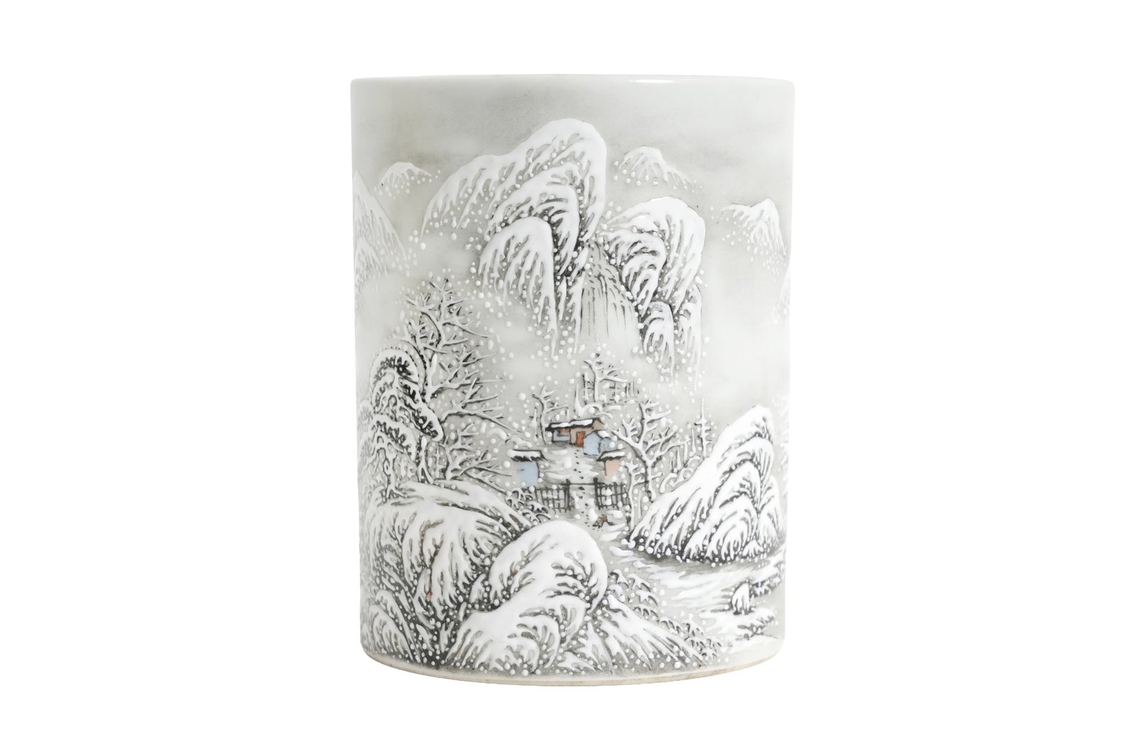 A CHINESE 'SNOW LANDSCAPE' BITONG 20th century (1 of 4)
