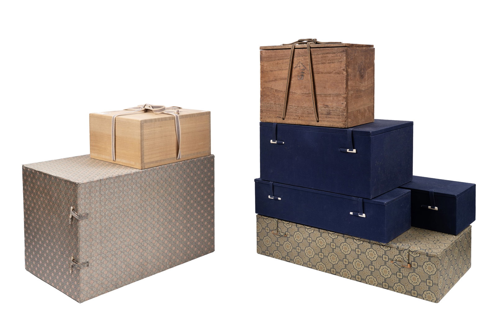 SEVEN CHINESE AND JAPANESE OBJECT BOXES 20th century (1 of 2)