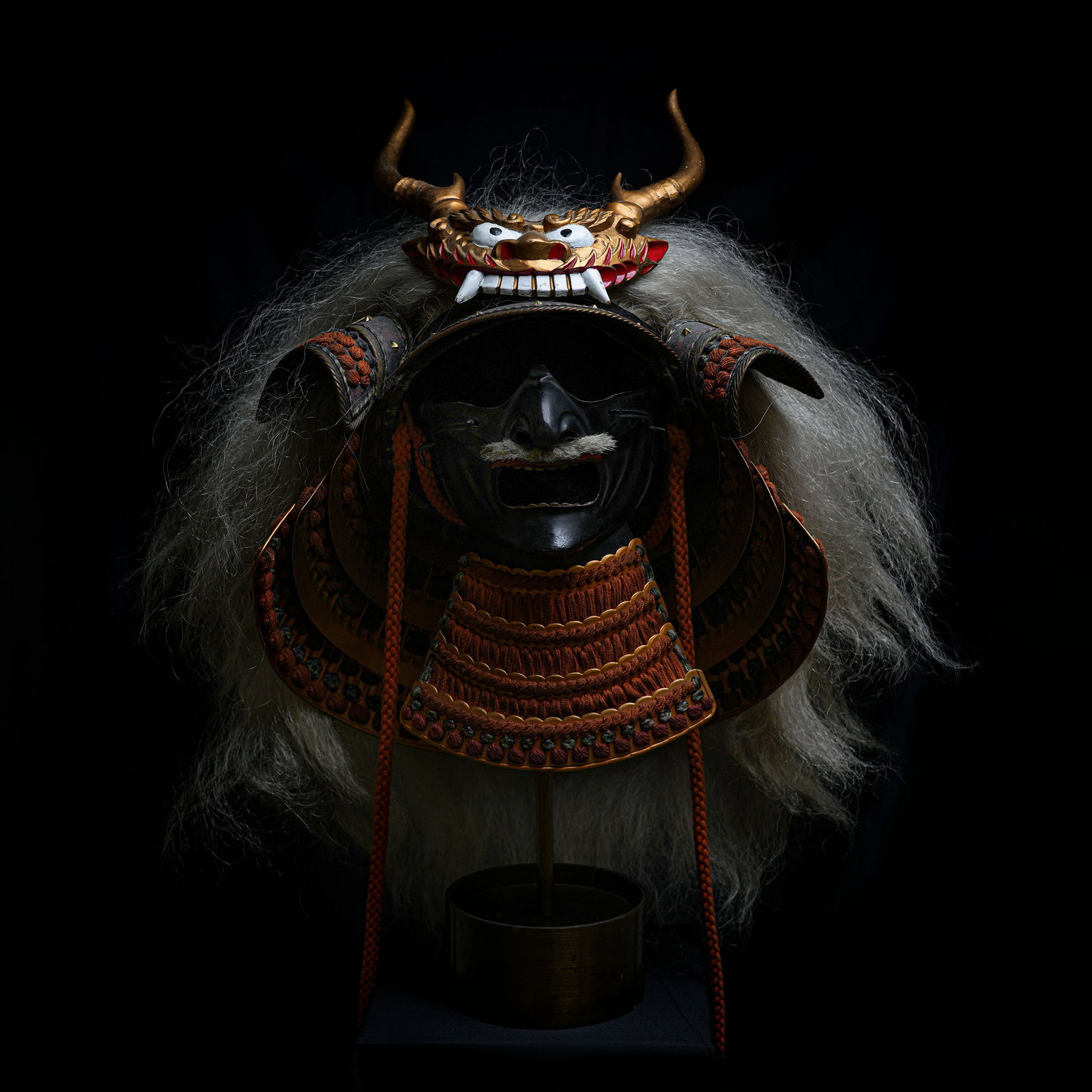 A JAPANESE TAKEDA CLAN ARMOUR HELMET, KABUTO, FACE MASK, MENPO AND PARTS OF ARMOUR 20th century (1 of 18)