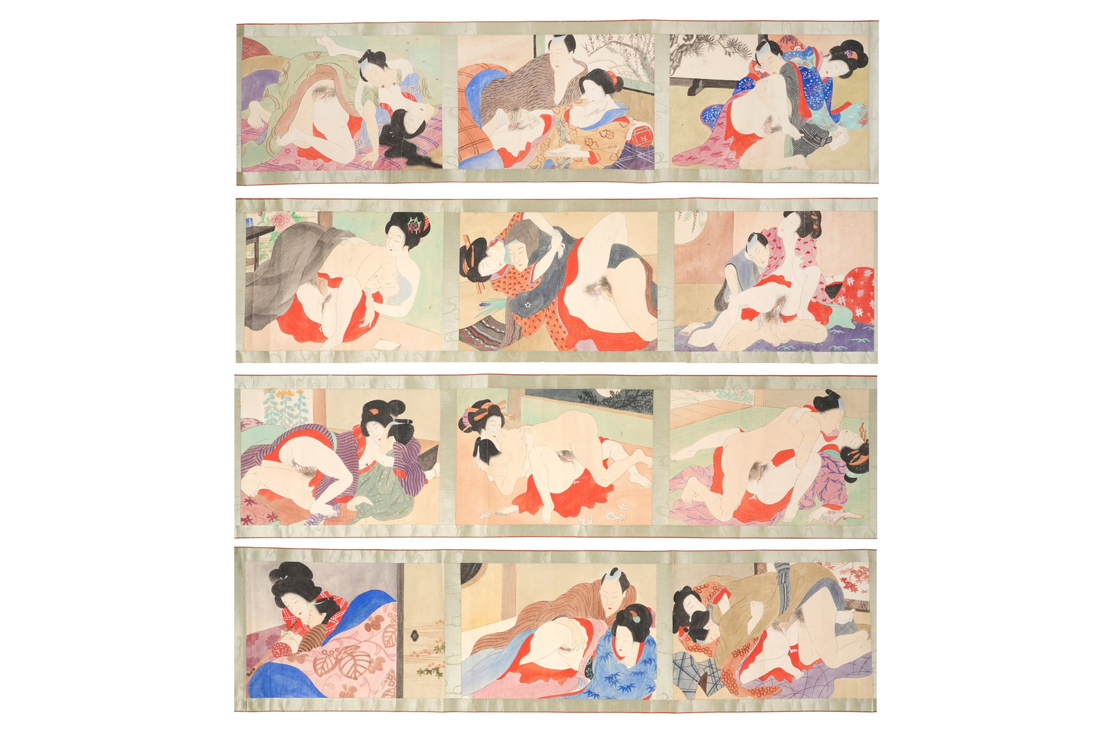 A JAPANESE SHUNGA HANDSCROLL Circa 1900 (1 of 5)