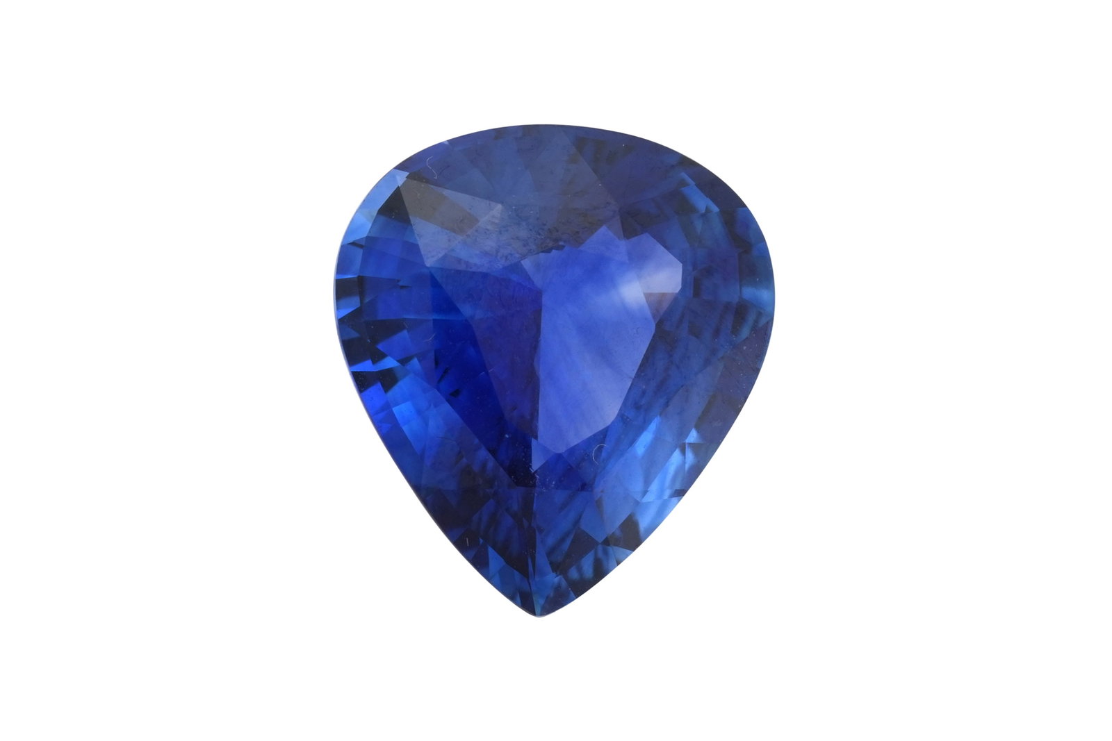 AN UNMOUNTED PEAR CUT SAPPHIRE: AN UNMOUNTED PEAR CUT SAPPHIRE Measuring 15.9mm x 14.4mm x 7mm, approximately 12.02 carats