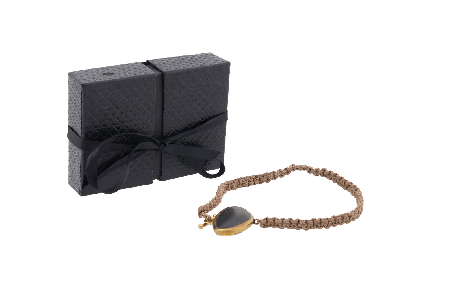 A VAN PETERSON, STONE SET CHOKER WITH BRAIDED CORD England, late 20th century: A VAN PETERSON, STONE SET CHOKER WITH BRAIDED CORD England, late 20th century A distinctive and sculptural choker by the established Chelsea jeweller Van Peterson, celebrated for eclectic gemstone des