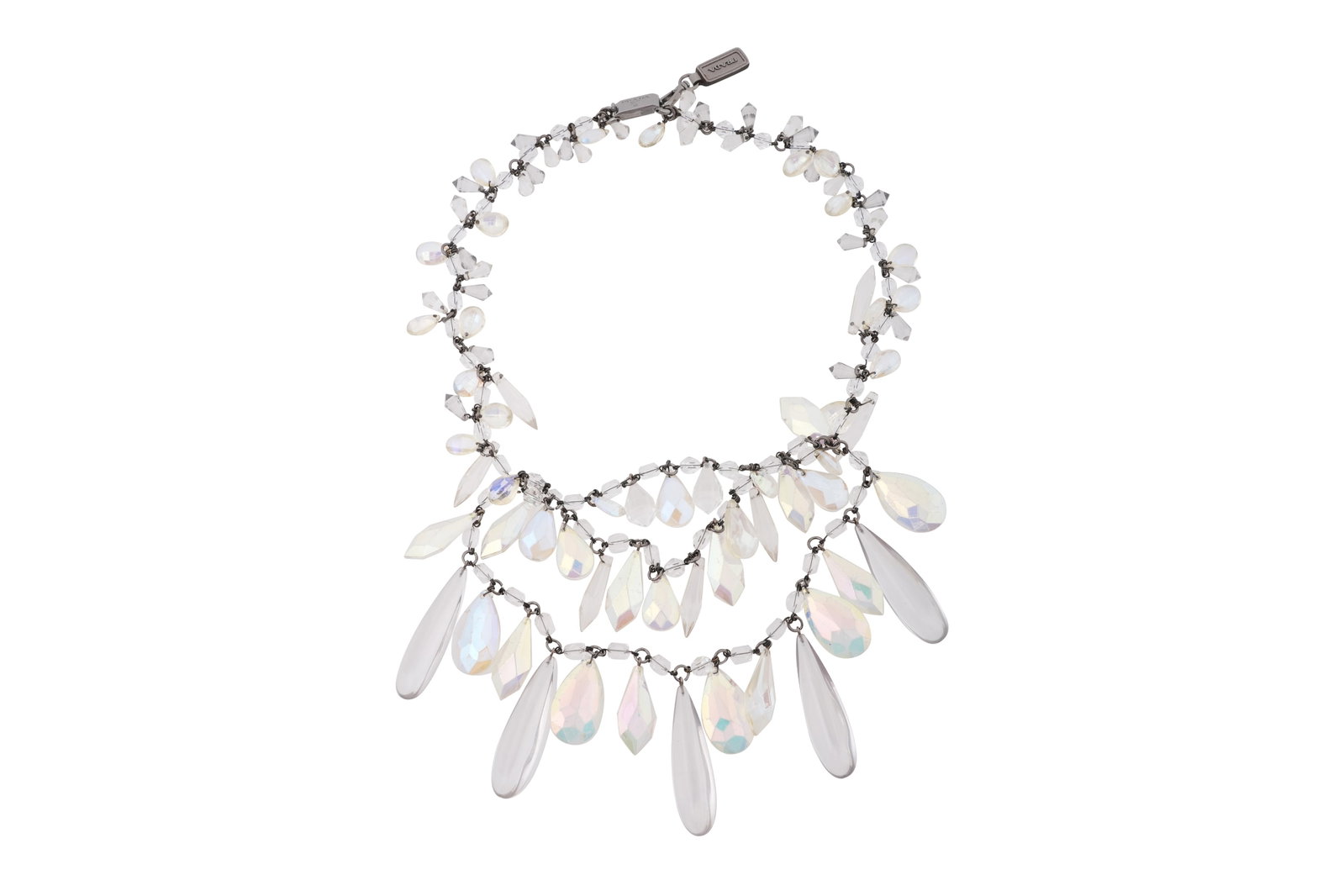 A PRADA ACETATE CRYSTAL-FORM BELT / NECKLACE Made in Italy, c. early 2000s: A PRADA ACETATE CRYSTAL-FORM BELT / NECKLACE Made in Italy, c. early 2000s A striking and sculptural Prada accessory, designed as a versatile belt or necklace and composed of articulated acetate cryst