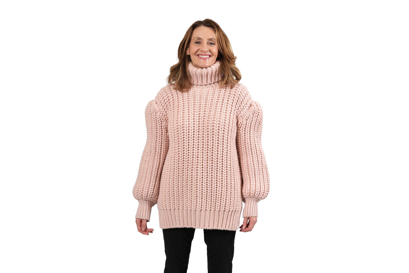 A FENDI HAND-KNITTED WOOL DUSK-PINK RIBBED TURTLENECK SWEATER, WITH TAGS Made in Italy, size IT 42: A FENDI HAND-KNITTED WOOL DUSK- PINK RIBBED TURTLENECK SWEATER, WITH TAGS Made in Italy, size IT 42 / EU 38 / UK 10 A luxurious and substantial Fendi pullover, crafted in Italy from 100% wool and pres