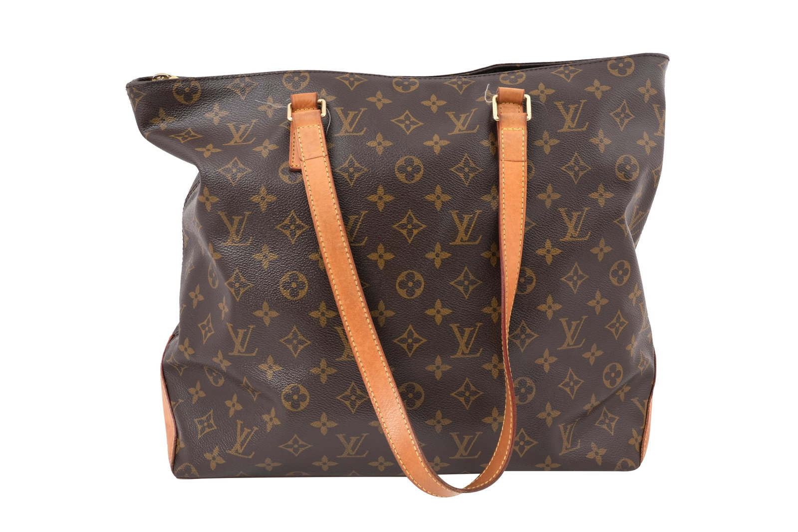 A LOUIS VUITTON MONOGRAM CABAS ALTO TOTE BAG Made in France, 2015: A LOUIS VUITTON MONOGRAM CABAS ALTO TOTE BAG Made in France, 2015 Crafted in Louis Vuitton’s iconic Monogram coated canvas with natural vachetta leather trim and twin shoulder straps, this generousl