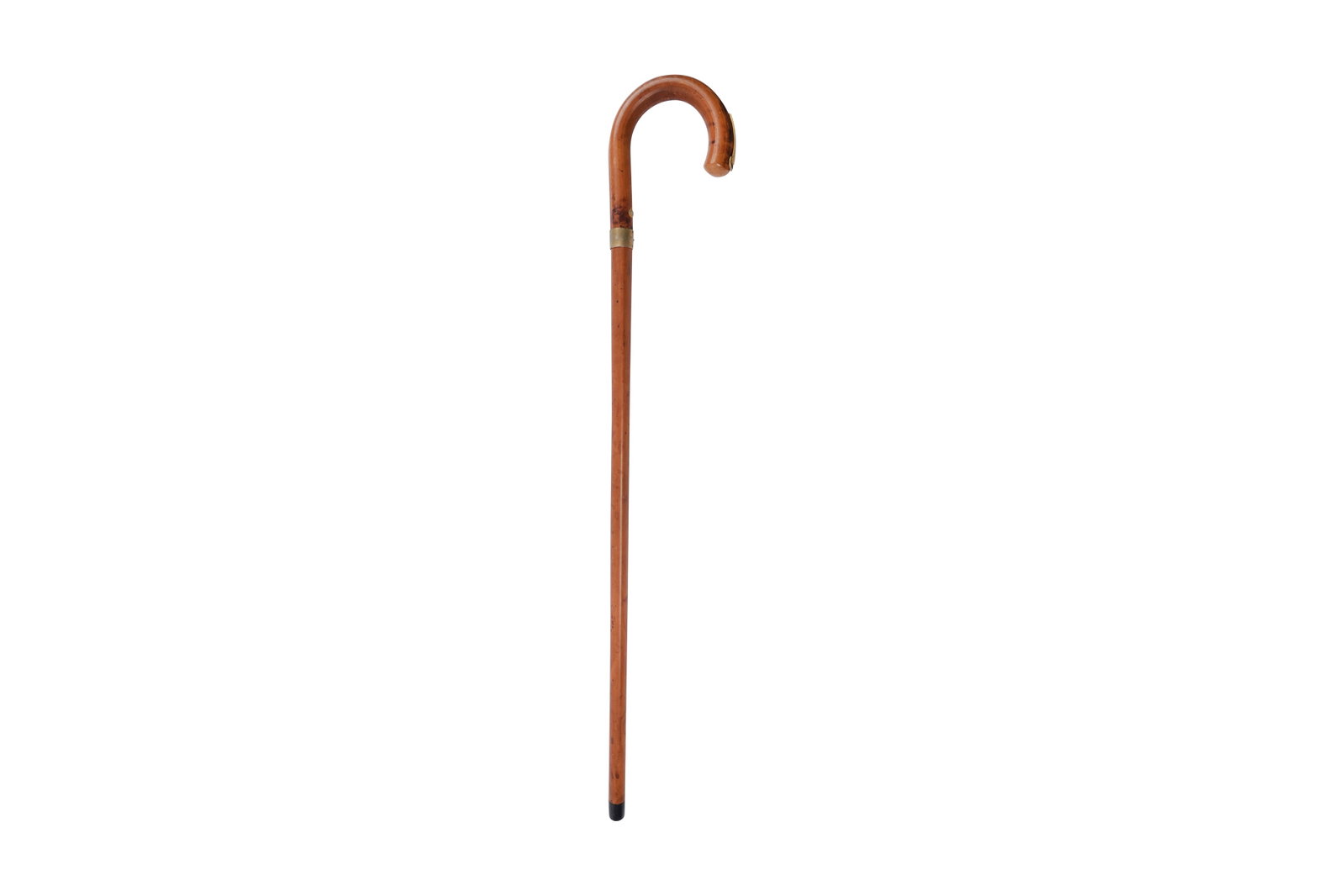 A RARE GUCCI BENTWOOD WALKING CANE WITH BRASS COLOURED MOUNTS Made in Italy, late 20th century (1 of 5)
