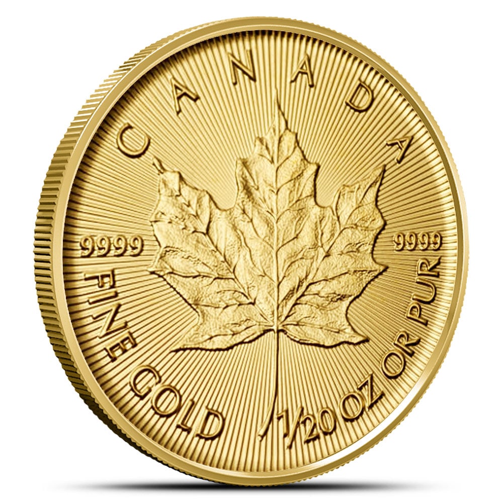 1/20 oz Canadian Gold Maple Leaf $1 Coin (Random Year) (1 of 2)