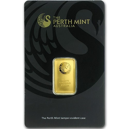 5 Gram Perth Mint Gold Bar (New w/ Assay) (1 of 3)