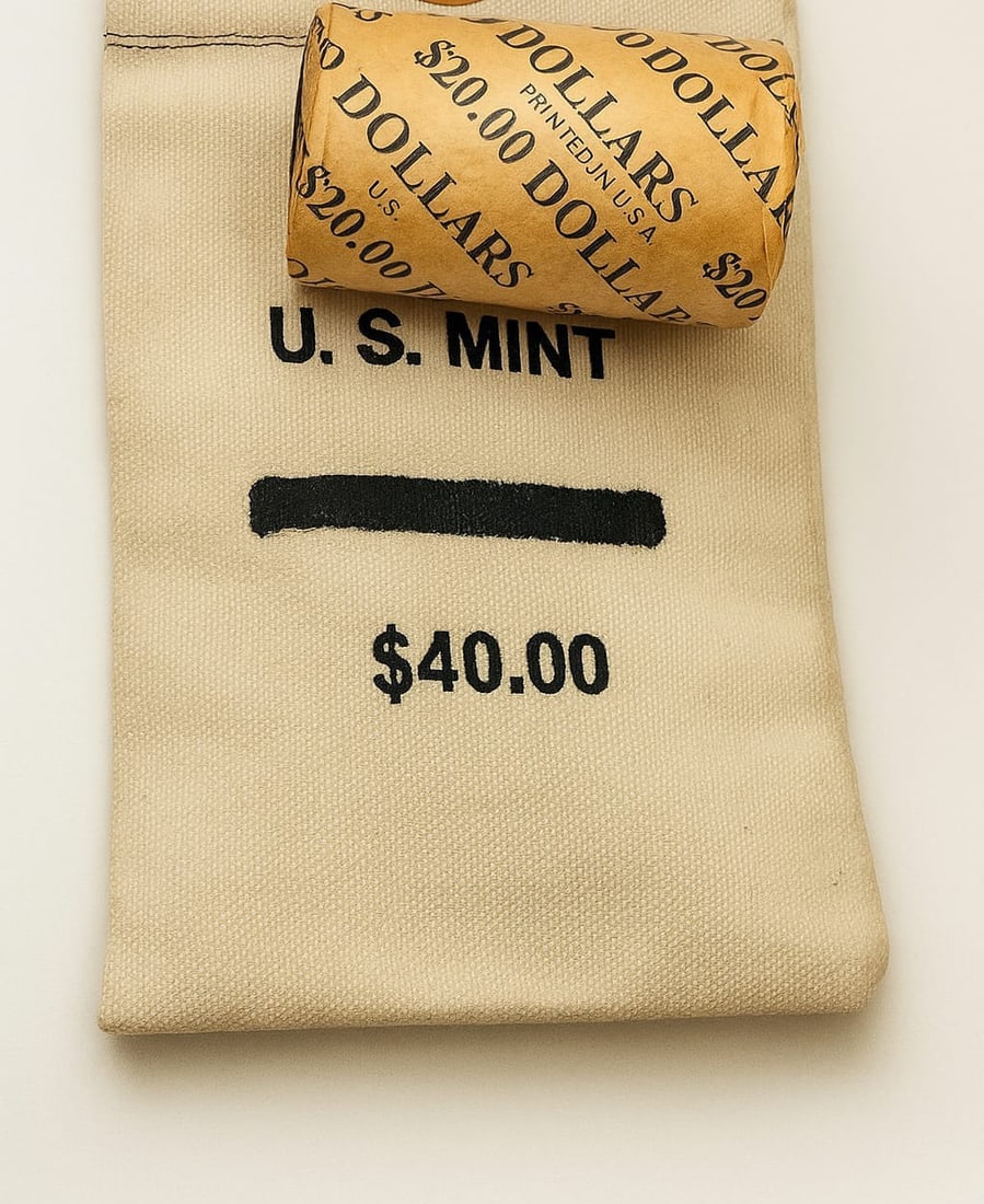 $20 1923 & 1923 Peace BU & $40 Peace BU Mixed bag.: This $20 face value roll includes 1923 Peace Silver Dollars in Brilliant Uncirculated condition, combined with a $40 face value mixed bag of Peace Silver Dollars in BU condition. Coins exhibit full