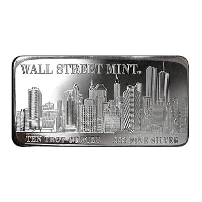 Wall Street Mint Silver Bar 10 oz (1 of 2)