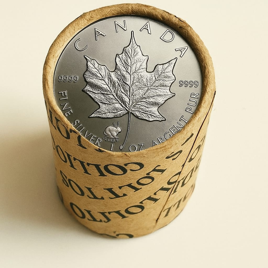 BU $20 1999 & 1999 1 oz Canadian Silver Maple Leaf Lunar roll (1 of 1)