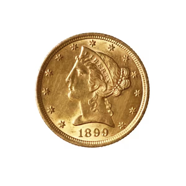 $5 Gold Liberty 1899 AU: $5 Gold Liberty 1899 AU