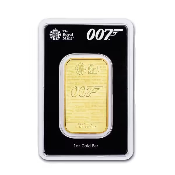 Royal Mint James Bond "No Time To Die" 1oz Gold Bar (1 of 2)