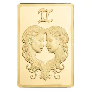 1/2 Gram PAMP Suisse Gemini Zodiac Gold Bar (in Assay): 1/2 Gram PAMP Suisse Gemini Zodiac Gold Bar (in Assay)