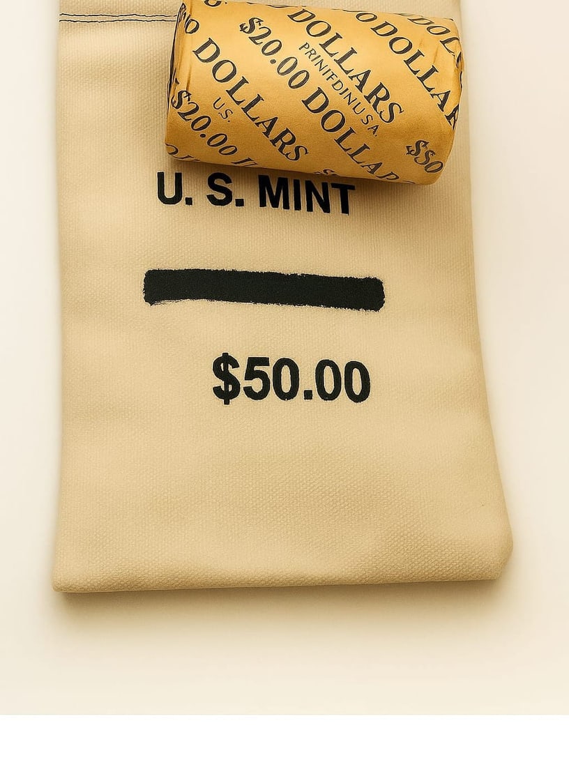 $20 1923 & 1923 Peace BU & $50 Peace BU Mixed bag.: This $20 face value roll includes 1923 Peace Silver Dollars in Brilliant Uncirculated condition, together with a $50 face value mixed bag of Peace Silver Dollars in BU condition. Coins retain strong l