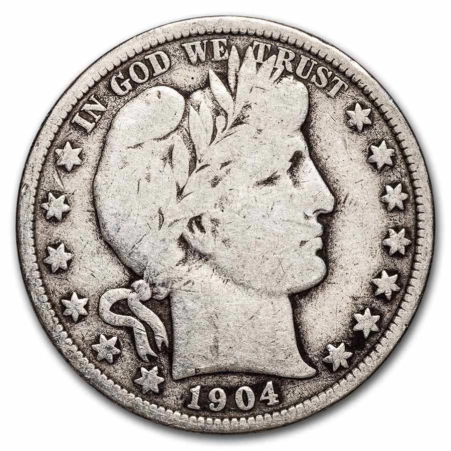 Barber Half Dollar Fine 1904-O (1 of 2)