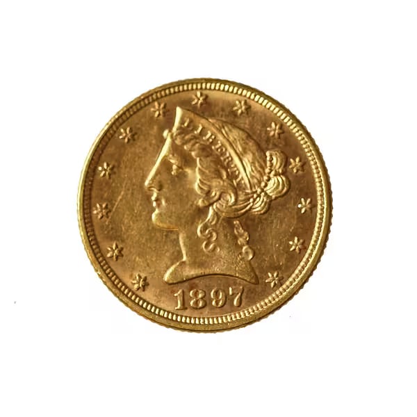 $5 Gold Liberty 1897 AU (1 of 2)