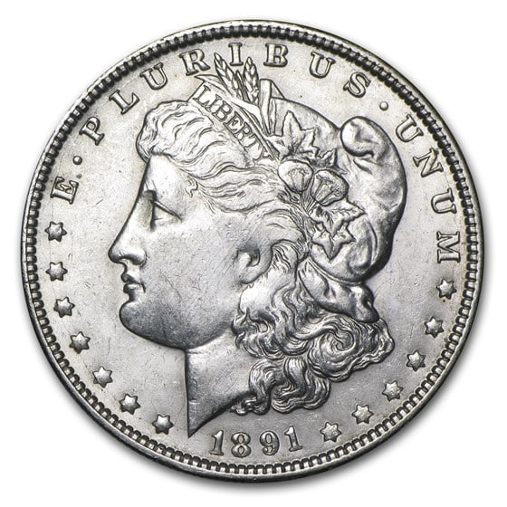 1891-O MS-61+ Morgan Dollar-Non Graded (1 of 2)