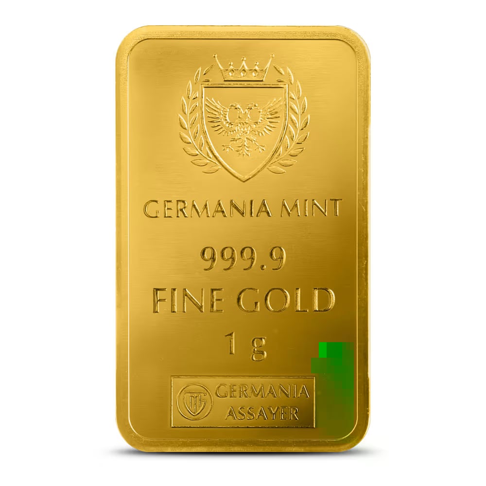 1 Gram Germania Mint Gold Bar (New w/ Assay) (1 of 2)