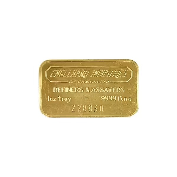 1oz Gold Engelhard Of Canada Bar .9999 Fine (1 of 2)