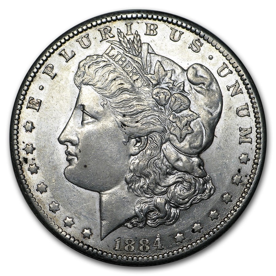 1884-CC MS-61+ Morgan Dollar-Non Graded: An 1884-CC Morgan Dollar estimated at MS-61+ condition. Struck at the legendary Carson City Mint. Strong Uncirculated presence with historic Western appeal. Highly sought after by Morgan collectors.
