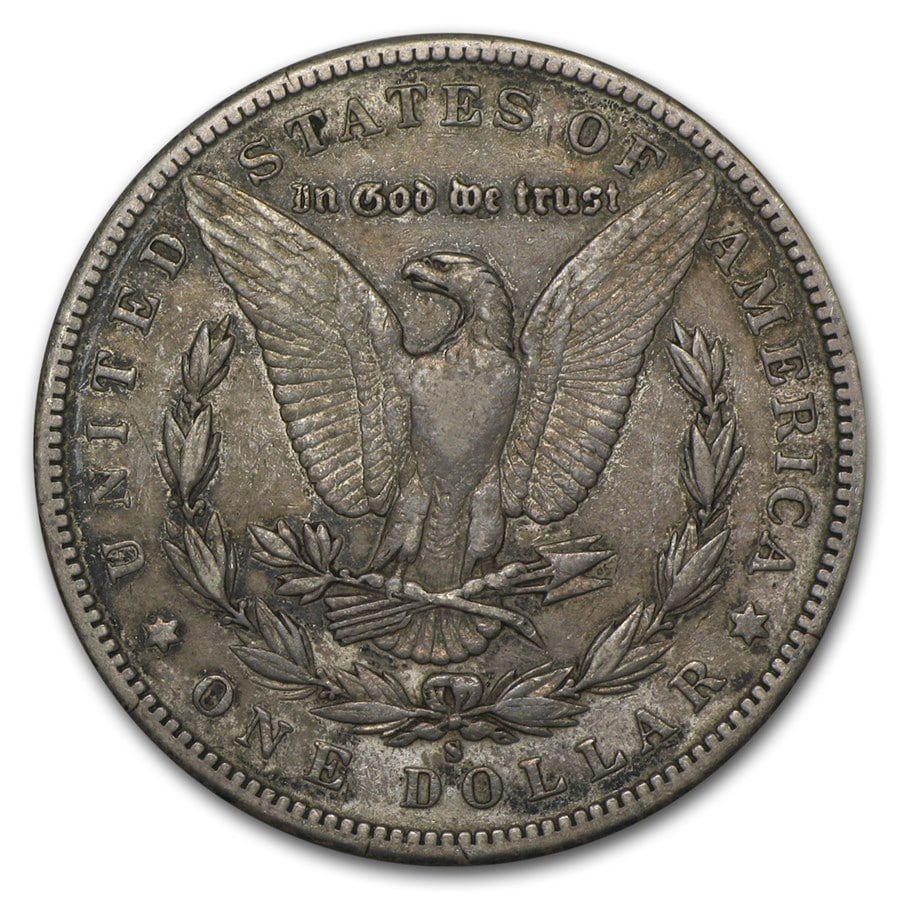 Morgan Silver Dollar Very Fine Condition 1896-S - 2