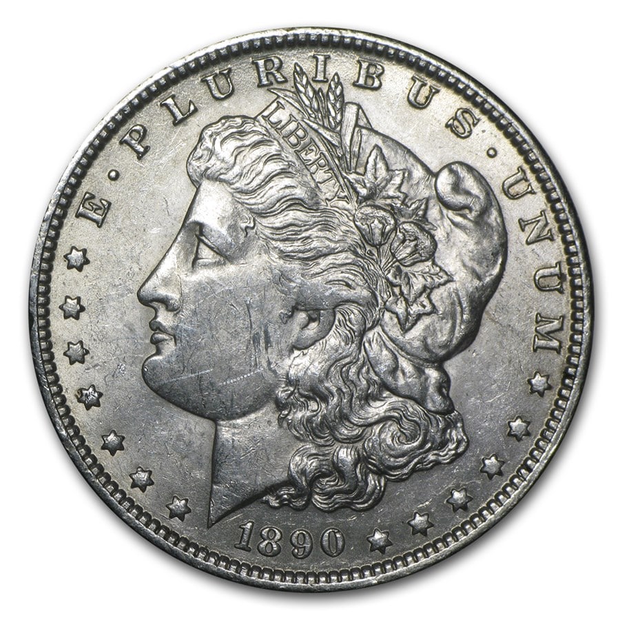 1890-O MS-62+ Morgan Dollar-Non Graded: The 1890-O MS-62+ Morgan Dollar features pleasing mint brilliance and well-defined detail from the New Orleans Mint. A premium 90% silver issue offering historic appeal and investment strength.