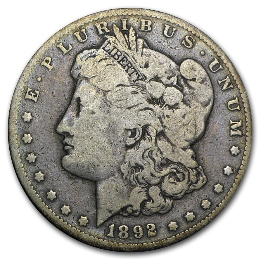 Morgan Silver Dollar Fine Condition 1892-CC (1 of 2)